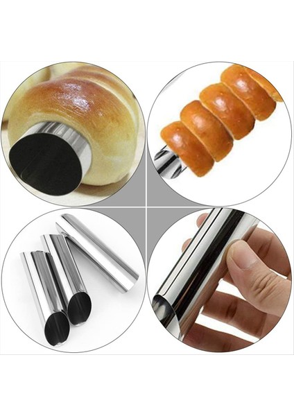 30PCS Börek Çörekler Börek Ekmek Canmoli Tüpler Paslanmaz Çelik Cannoli Formlar Çubuk Olmayan Krem Boynuz Danimarkalı Pasta Kalıbı (Yurt Dışından) indirimleri