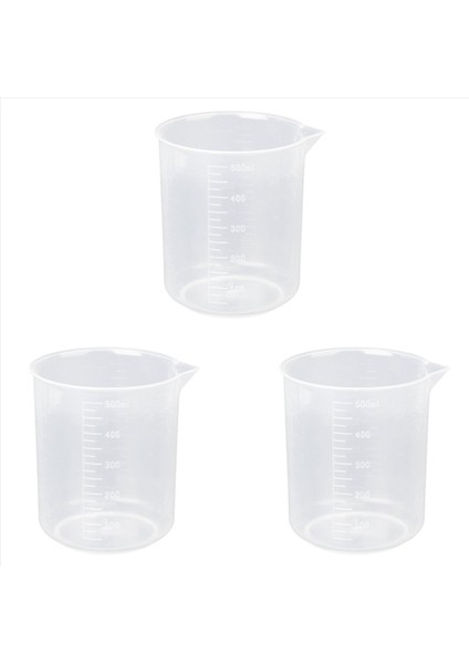3x 500ML Mezun Beaker Şeffaf (Yurt Dışından)