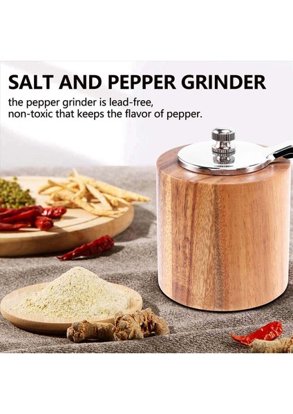 3x Biber Değirmeni Klasik Saplı ve Ayarlanabilir Seramik Rotorlu El Krank Odun Biber Öğütücü (Yurt Dışından) modelleri