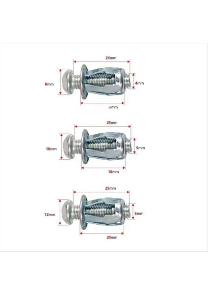 90 Pcs Genişletme Vidalı Petal Somun M4-20 M5-25 M6-25 Petal Şekil Metal Su Skibi Jack Sunus Pakal Somun (Yurt Dışından) modelleri