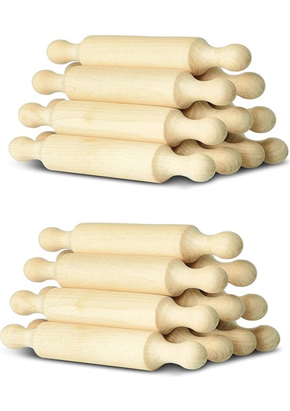 20X Ahşap Mini Yuvarlanma Pimi 6 Inç Uzunluğunda Mutfak Pişirme Pimi Küçük Ahşap Hamur Silindiri Çocuklar Için Fondan Makarna (Yurt Dışından)