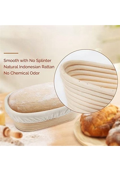 Ekmek Pişirme Seti Oval Ekmek Fermantasyon Sepeti Un Mikser Aksesuarları Mutfak Yapım Araçları Için Kullanılır (Yurt Dışından) fiyatları