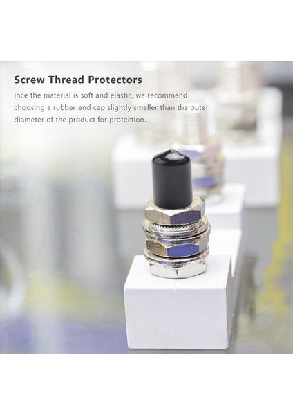 60PCS Kauçuk Uç Kapakları 16MM Kimlik Pvc Yuvarlak Tüp Cıvatası Kapak Vidalı Iplik Koruyucular Siyah (Yurt Dışından) indirimleri