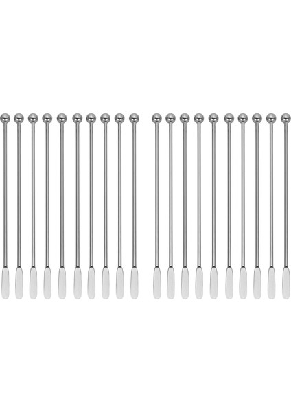 20PCS Swizzle Sopa Metal - Paslanmaz Çelik Karıştırma Şarap Suyu Için Kesin Kahve Karıştırıcıları 7 5 Inç 10 Bölge Paket (Yurt Dışından)