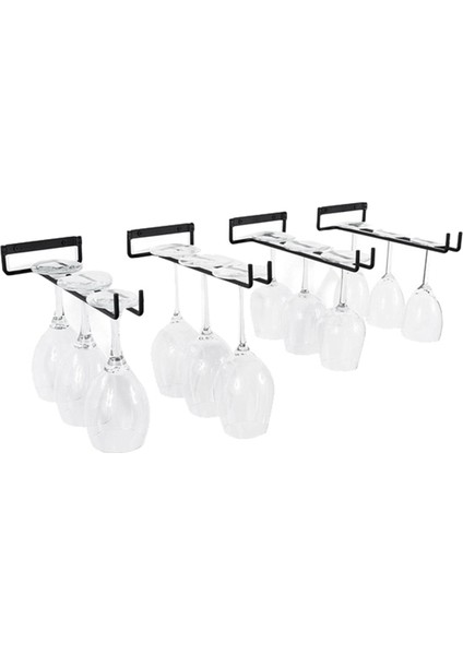 10 Pcs Stemware Şarap Camı Depolama Rafı Duvara Monte Mutfak Depolama Rafı Siyah 11 Inç / 30 cm (Yurt Dışından) modelleri