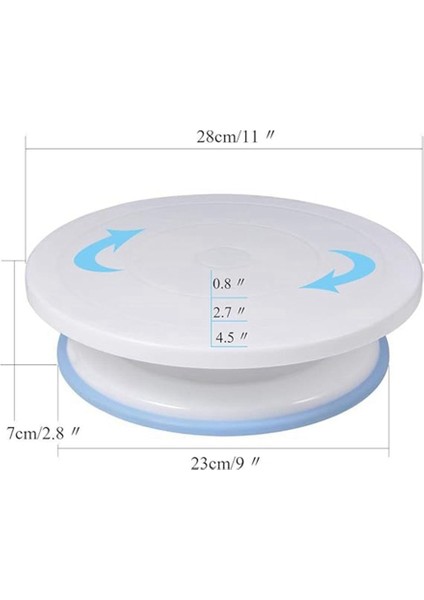 Kek Pikap Kek Dekorasyon Pikap Taşınabilir Taşınabilir Kullanımı Kolay Dönen Kek Standı Pişirme Malzemeleri Dekorasyonlu (Yurt Dışından) fırsatları