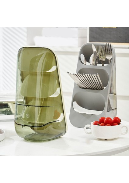 Muteser ve Gümüş Eşyalar Için Çok Fonksiyonlu Mutfak Depolama Rafı Çatallar Kaşıklar Bıçaklar Peçeteler Yeşil (Yurt Dışından) modelleri