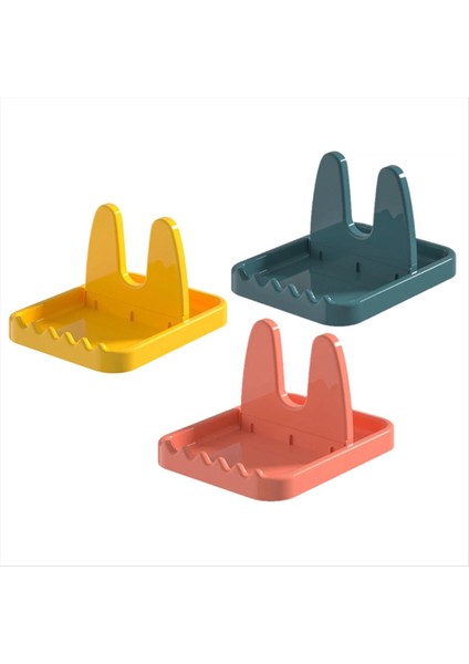 3pcs Katlanabilir Pot Kapak Kaşık Tutucu Stand Pan Kapağı Raf Sofra Takım Raf Mutfak Organizatör (Yurt Dışından)