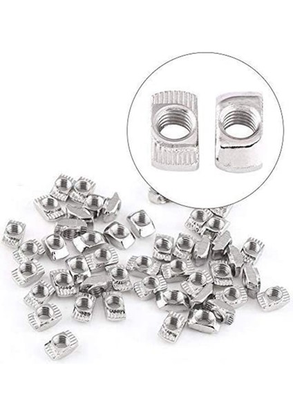 100 Pcs M5 T-Slot Çekiç Head Somun 2020 Serisi Alüminyum Profil Ekstrüzyon Yuvası Avrupa Standardı (M5 x 10 x 6mm) (Yurt Dışından) modelleri