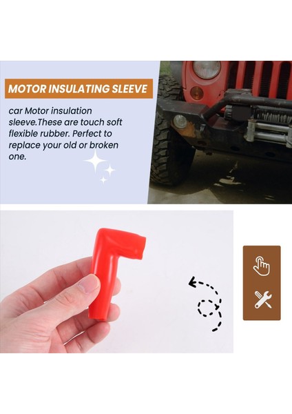 6pc Elektrik Koruma Motor Vinç Kablo Terminal Boot Kauçuk Kapağı Siyah+Kırmızı+Sarı (Yurt Dışından) indirimleri