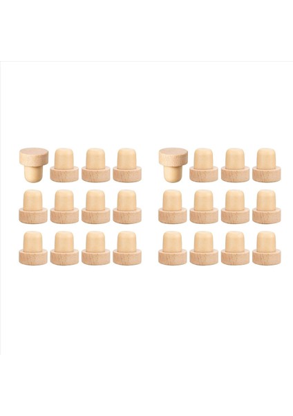 Şarap Şişesi Mahkeme T Şekurlu Cork Tapaları Şarap Cork Şarap Durdurucu Yeniden Kullanılabilir Şarap Mantıkları Ahşap ve Kauçuk (24 Adet) (Yurt Dışından)