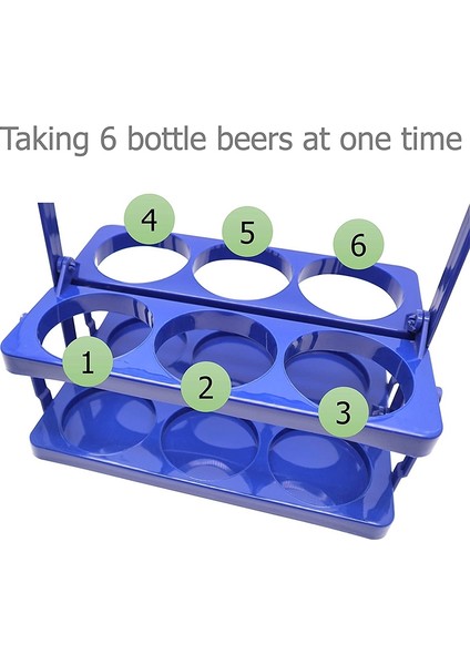 Dış Ayı Barbekü Piknik Güvenli ve Kolay Ulaşım Için Katlanabilir Bira Şişesi Taşıyıcı Kahve Raf Sepeti 6 Şişe-Siyah Alıyor (Yurt Dışından) indirimleri