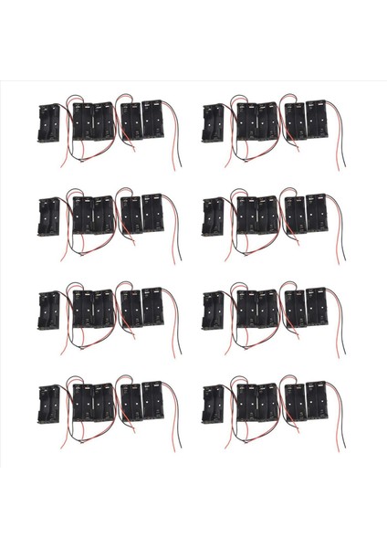 40 Pcs 2 x 1 5V Aa Pil Tutucu Kılıf Kutusu Siyah W Tel Kolları (Yurt Dışından)