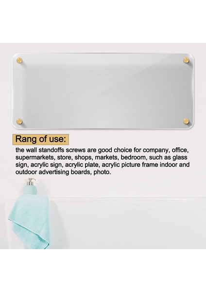 8 Paket Ayaklama Vidaları 3/4 x 6/5 Inç Altın Işaret Standoffları Aserilik Resim Çerçevesi Reklam Vidaları Kiti (Yurt Dışından) fiyatları