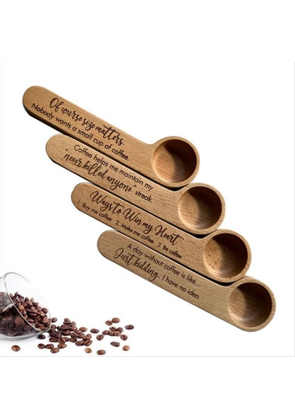 Kahve Ölçüm Kepçe 2-1 Arada Ahşap Oyulmuş Kahve Kepçesi ve Çanta Klip Mutfak Araçları Kahve Kaşık Stili 2 (Yurt Dışından) modelleri