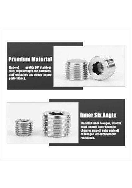 Boru Fiş Aksesuarları Combo Kit 1/8 Inç 1/4 Inç 3/8 Inç 1/2 Inç 3/4 Inç Npt Erkek Altıgen Iplik Soket Boru Fişi (Yurt Dışından) indirimleri