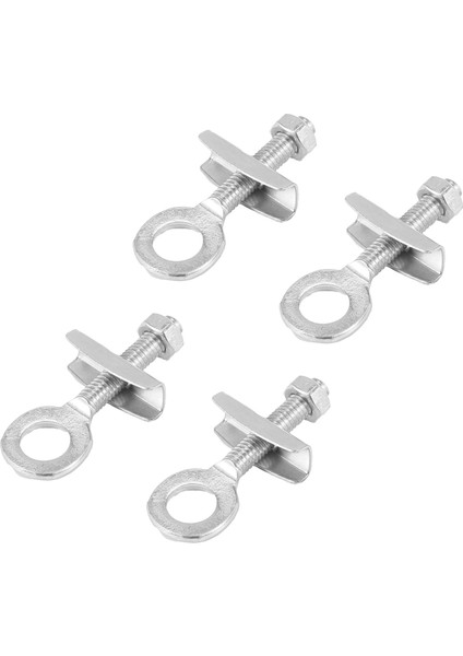 4 Adet Gümüş Tonlu Metal Elmas Arka Gömlek Çörek Zinciri Gerginliği (Yurt Dışından)