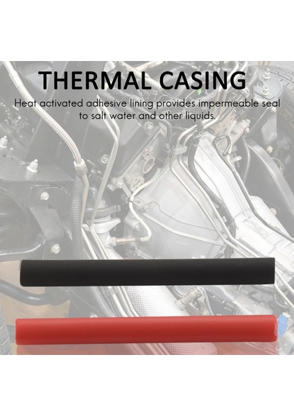 270PCS 3 1 Büzüşme Oranı Çift Duvar Yapıştırıcı Çizgili Isı Büzme Borusu 6 Boyut 2 Renk Kiti Siyah Kırmızı (Yurt Dışından) modelleri