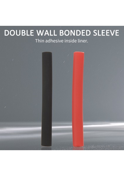 270PCS 3 1 Büzüşme Oranı Çift Duvar Yapıştırıcı Çizgili Isı Büzme Borusu 6 Boyut 2 Renk Kiti Siyah Kırmızı (Yurt Dışından) fırsatları