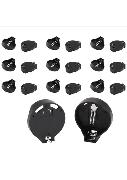 3V CR2032 CR2025 Düğme Hücre Pil Tutucu Adaptörü Siyah 20 Parça (Yurt Dışından) fiyatları