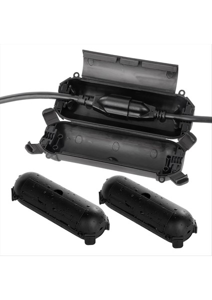 4 Pack Dış Mekan Uzatma Kablosu Güvenliği Kapağı Hava Durumu Geçirmez Elektrik Bağlantı Kutusu Ayarlanabilir Bölme Koruyun (Yurt Dışından)