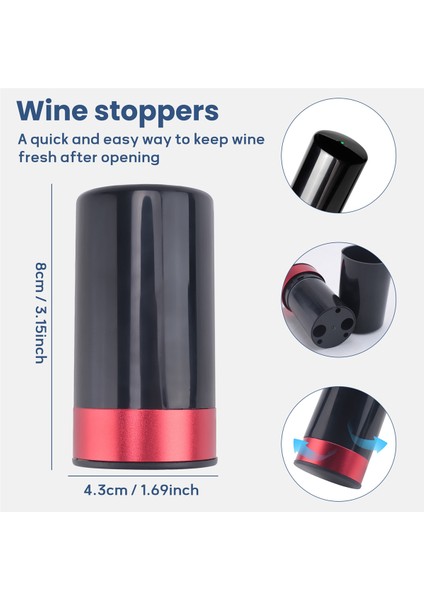 Şarap Durdurucu Vakum Elektrikli Şarap Şişesi Tıpaları Yeniden Kullanılabilir Şarap Mantarları Şarap Koruyucu Dekoratif Şarap Tasarrufu Vakum Fiş (Yurt Dışından) fırsatları