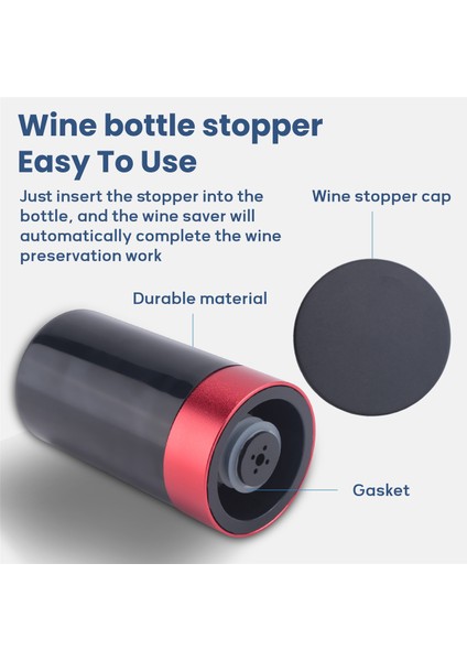 Şarap Durdurucu Vakum Elektrikli Şarap Şişesi Tıpaları Yeniden Kullanılabilir Şarap Mantarları Şarap Koruyucu Dekoratif Şarap Tasarrufu Vakum Fiş (Yurt Dışından) indirimleri