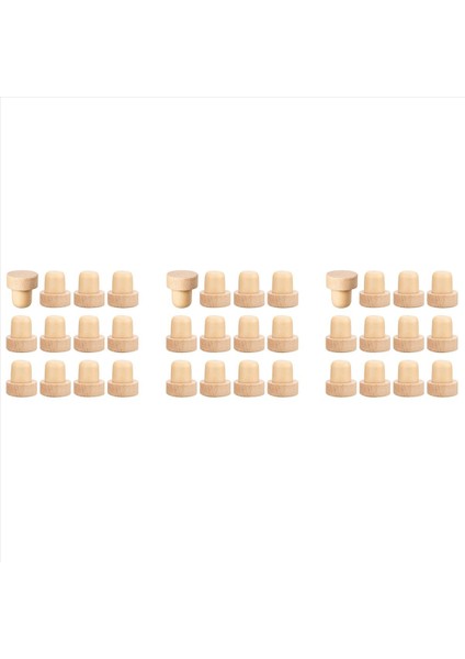 Şarap Şişesi Mantarlar T Şeklinde Tapaları Şarap Şarap Tıpası Yeniden Kullanılabilir Şarap Eşekleri Ahşap ve Kauçuk (36 Adet) (Yurt Dışından)