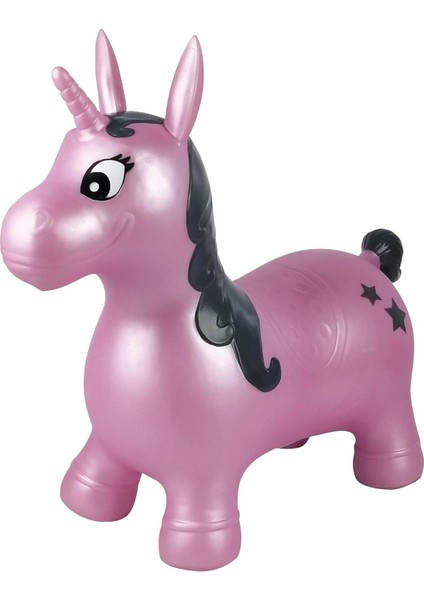 Şişme Atlama Makinesi, Kapalı ve Açık, Ergonomik Tasarım, El Pompası Dahil, Pembe, BG050UNI