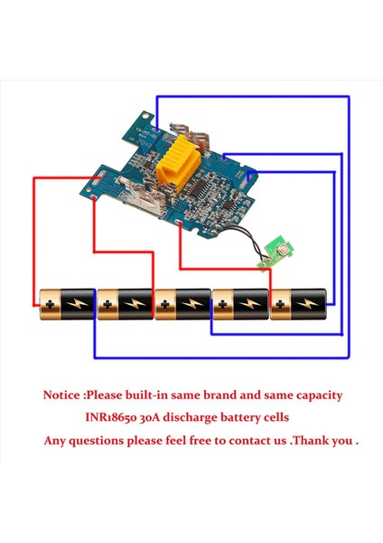 2x Dıy Pil Kılıfı Tek Hücre Koruma Algılama Makita Için Bms 18V Pil BL1830 BL1820 BL1815 BL1860B Lxt 400 (Yurt Dışından) fiyatları