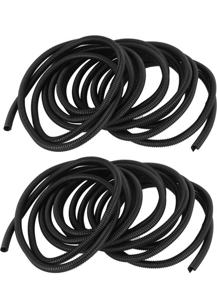 2x 25 Ft Bölünmüş Tel Tezgah Kanalı Polietilen Boru Siyah Renk Kılıf Tüpü (Yurt Dışından)