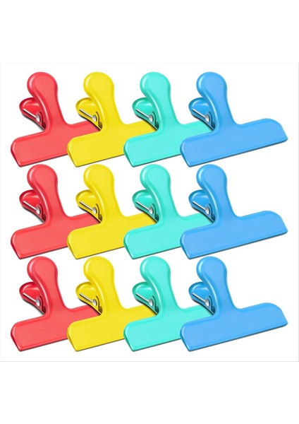 Geniş Paslanmaz Çelik Klipsler Çanta Klipsleri Gıda Klipsleri Patates Çip Klipsleri Ağır Hizmet Tipi Metal Çanta Daha Yakın Atıştırmalık Kelepçeler 12PCS (Yurt Dışından)