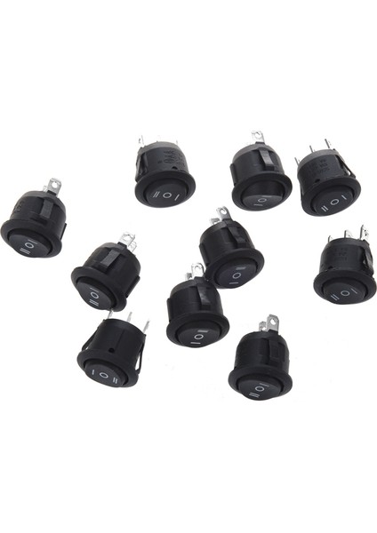 10 Pcs x Açık/kapalı/açık 3 Konum Spdt Yuvarlak Tekne Rocker Anahtarı ve 328PCS Kablo Isı Shrink Boru Kılıflı Tel Sarma Tüpü (Yurt Dışından) modelleri