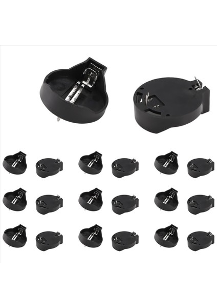 3V CR2032 CR2025 Düğme Hücre Pil Tutucu Adaptörü Siyah 20 Parça (Yurt Dışından) modelleri