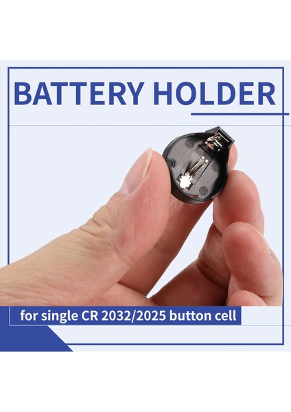 3V CR2032 CR2025 Düğme Hücre Pil Tutucu Adaptörü Siyah 20 Parça (Yurt Dışından) fırsatları