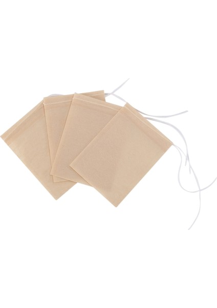500 Paket Çay Filtre Poşetleri Gevşek Yaprak Çay Kahve (Doğal Renk) Için Drawstring ile Tek Kullanımlık Kağıt Çay Poşeti (Yurt Dışından) modelleri