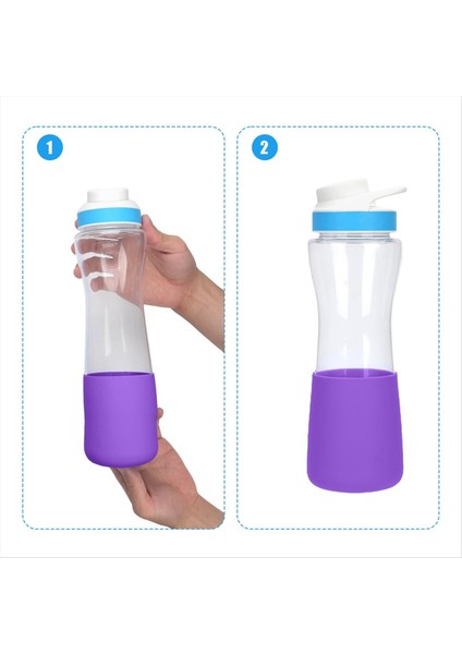 2pcs Su Şişesi Alt Kol Cirkul 22OZ Şişe Silikon Şişe Önyükleme Koruyucu Su Şişesi Koruyucu Mor (Yurt Dışından) fırsatları