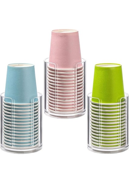 3 Adet Banyo Fincanı Dağıtıcı 3 Oz Tezgah Üstü Depolama Ağız Yıkama Bardak Tutucu Plastik Küçük Tek Kullanımlık Kağıt Bardak Tutucular (Yurt Dışından) fiyatları