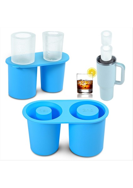 Silikon Buz Kare Tepsisi ve Kalıp 30 40 Oz Içecekler Için Yeniden Kullanılabilir 2 Içi Boş Silindir Buz Karesi Kalıp Yapmak Gri (Yurt Dışından) modelleri