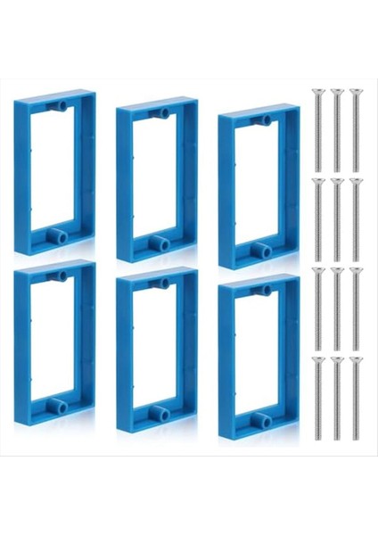 6pcs 1/2 Inç Tek Çetiştir Çıkış Kutusu Genişleticileri Elektrik Outlet Extender Kutusu 12 Vidalı Kaplama Extender (Yurt Dışından)