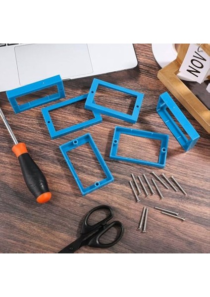 6pcs 1/2 Inç Tek Çetiştir Çıkış Kutusu Genişleticileri Elektrik Outlet Extender Kutusu 12 Vidalı Kaplama Extender (Yurt Dışından) fiyatları