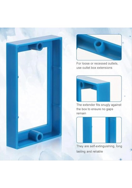 6pcs 1/2 Inç Tek Çetiştir Çıkış Kutusu Genişleticileri Elektrik Outlet Extender Kutusu 12 Vidalı Kaplama Extender (Yurt Dışından) modelleri