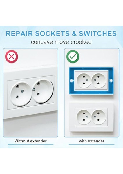 6pcs 1/2 Inç Tek Çetiştir Çıkış Kutusu Genişleticileri Elektrik Outlet Extender Kutusu 12 Vidalı Kaplama Extender (Yurt Dışından) fırsatları