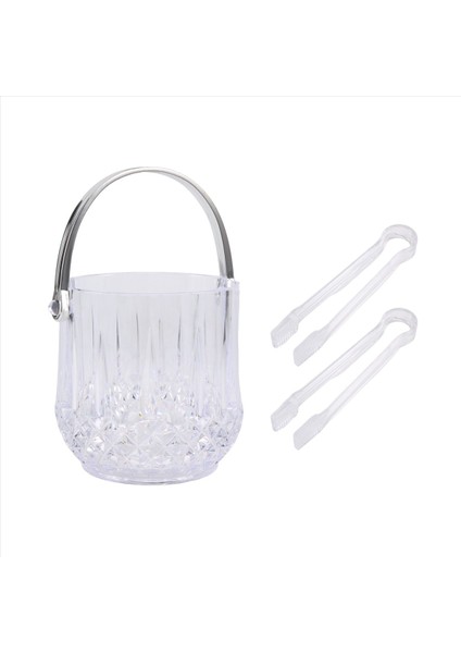 Buz Kovası Plastik Buz Kovası ile Saplı Akrilik Şeffaf Bira Şarap Buz Kovası Ev Için -Transparent (Yurt Dışından) fiyatları