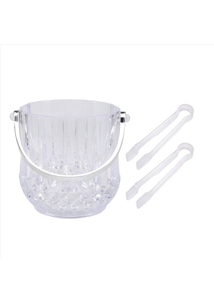 Buz Kovası Plastik Buz Kovası ile Saplı Akrilik Şeffaf Bira Şarap Buz Kovası Ev Için -Transparent (Yurt Dışından) modelleri