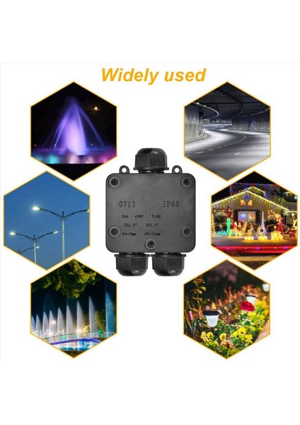 4-15 mm Kablo Için 3 Kablo Konnektörü ile 2set Su Geçirmez Bağlantı Kutusu IP68 Dış Bezi Elektrik Bağlantı Kutusu (Yurt Dışından) modelleri