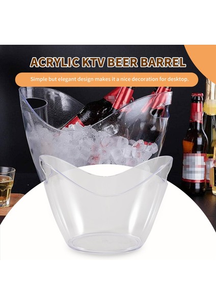 Şeffaf Ingot Buz Kovası Kırmızı Şarap Kovası Buz Kovası Akrilik Ktv Bira Kepçe S (Yurt Dışından) indirimleri