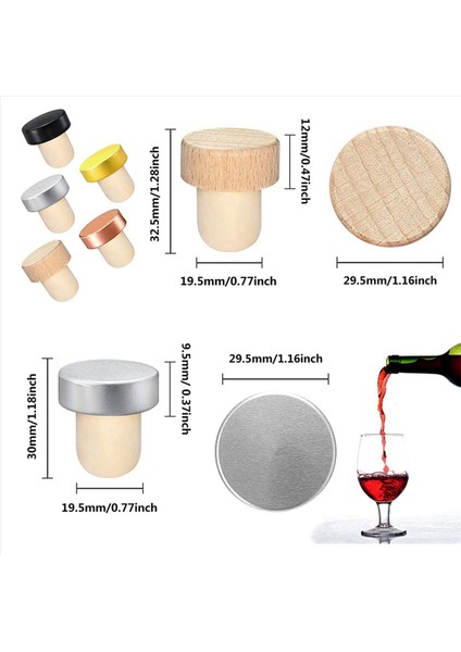 90PCS Şarap Şişesi Durdurucu T Şekilli Şarap Durdurucu Tatma Değiştirme Yeniden Kullanılabilir Cam Bira Şişesi Sızdırmazlık (Yurt Dışından) fırsatları