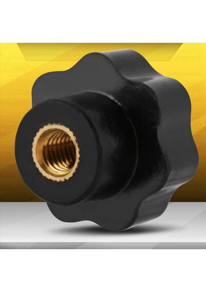 20PCS M6 Dahili Iplik Düğmesi Vida Plastik Yıldız Başlık Kelepçesi Düğmesi Siyah M6 x 25 (Yurt Dışından) fiyatları