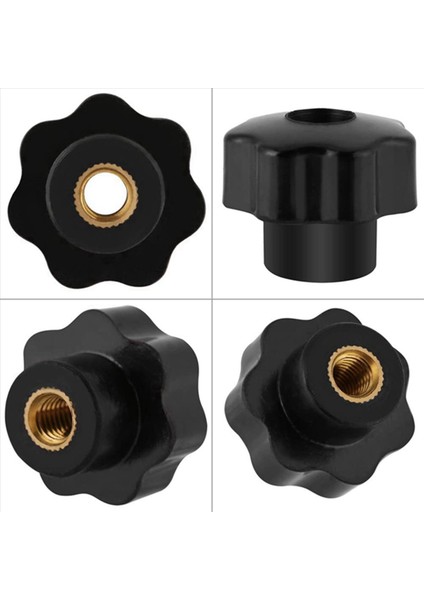 20PCS M6 Dahili Iplik Düğmesi Vida Plastik Yıldız Başlık Kelepçesi Düğmesi Siyah M6 x 25 (Yurt Dışından) modelleri